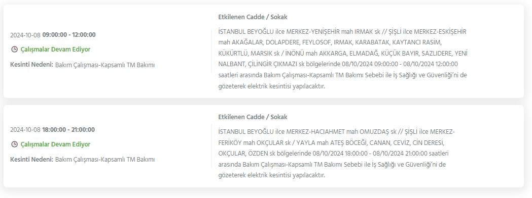 İstanbul'da 8 saati bulacak elektrik kesintisi! BEDAŞ ilçe ilçe açıkladı 18